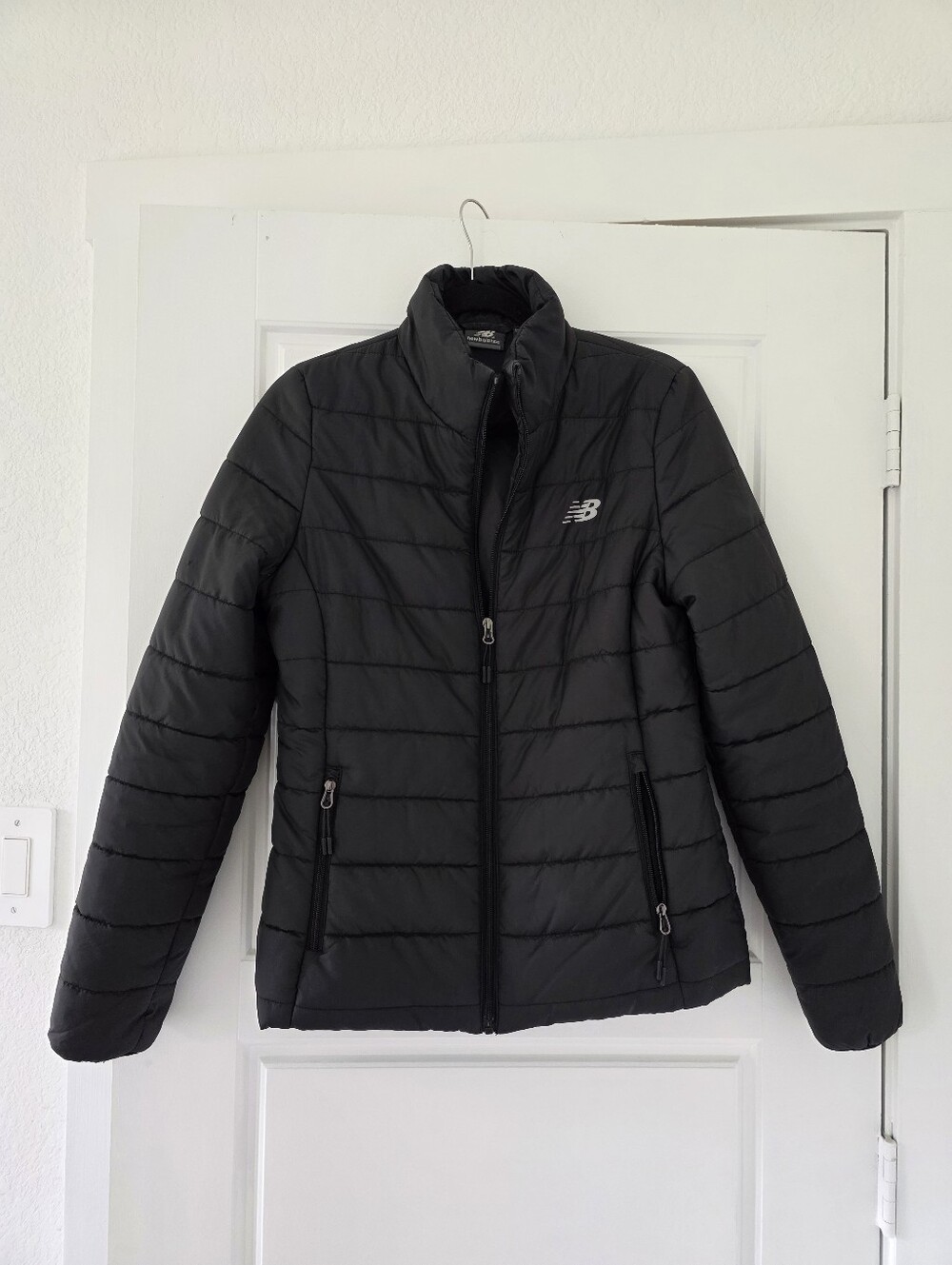 Black New Balance quilted puffer jacket